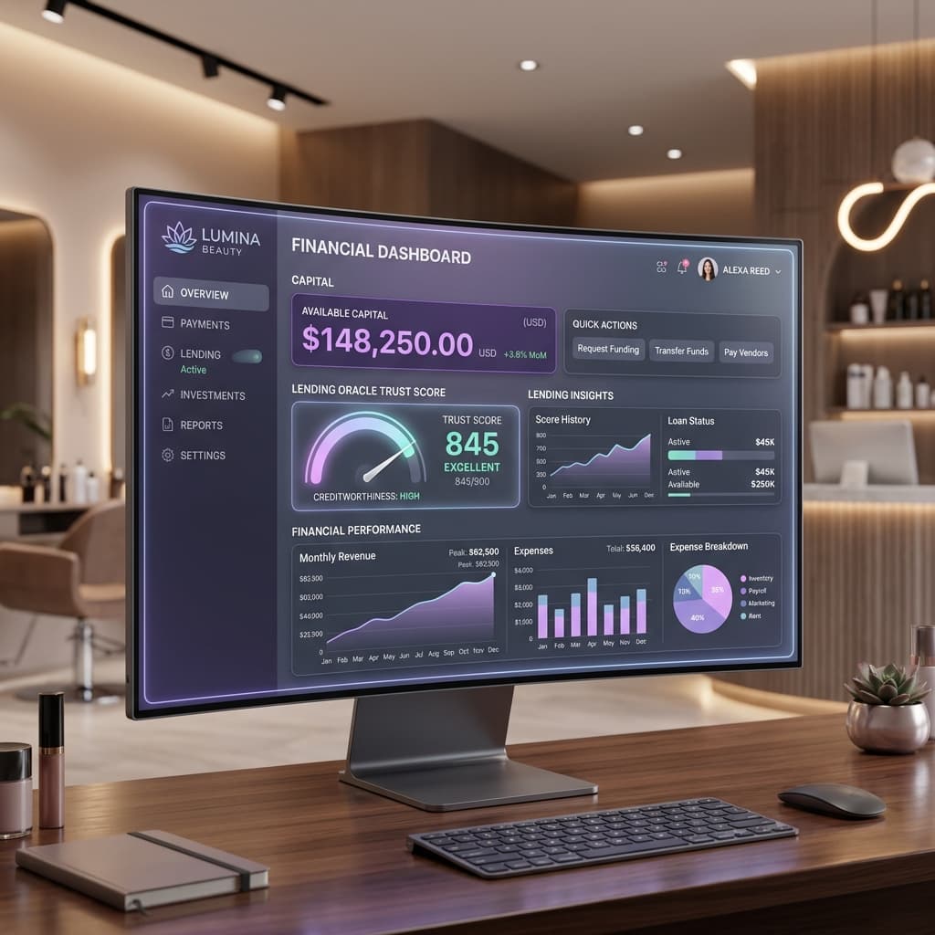 Beauty professional checking their Miali Capital credit eligibility